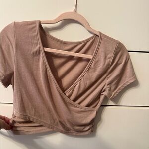 Women's tan Wrap Top